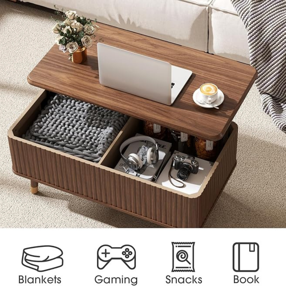 Lift-Top Coffee Table with Storage