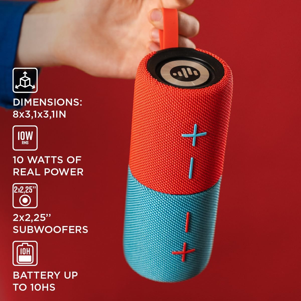 2-in-1 Mini Portable Bluetooth Speaker