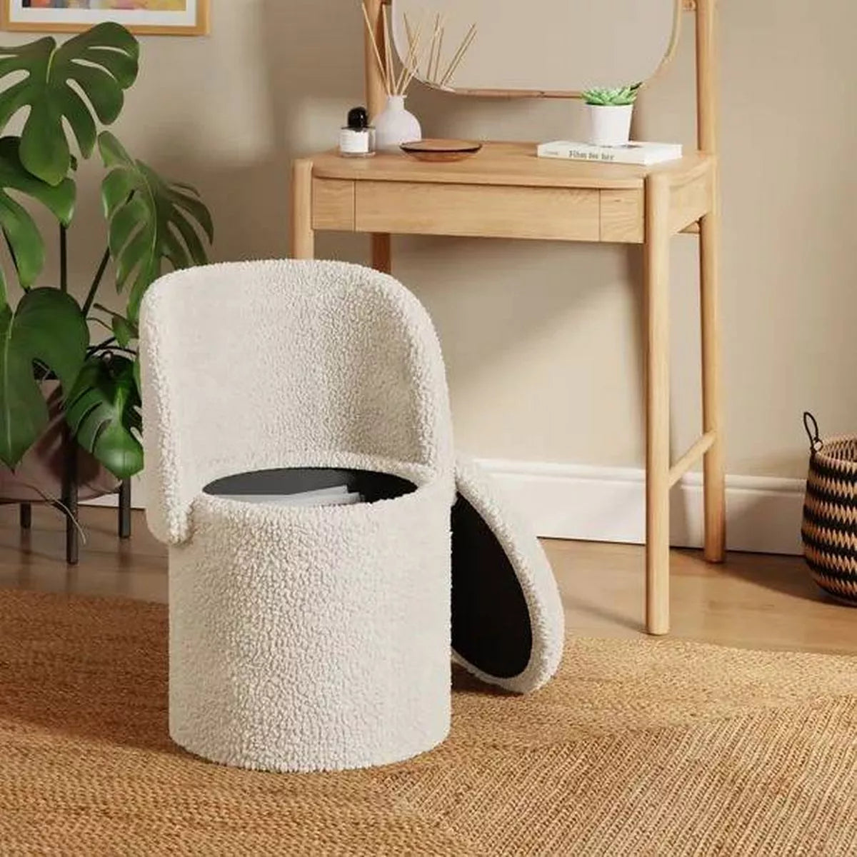 Storage Footstool Chair