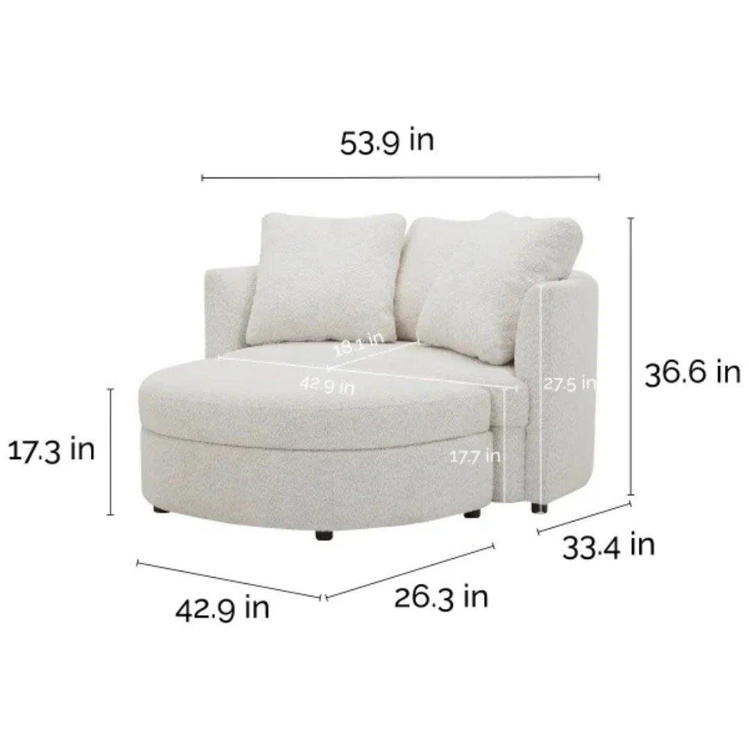 Oversized Fabric Accent Chair