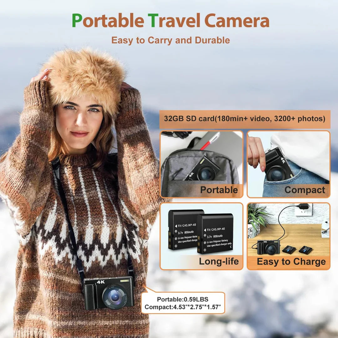 4K Digital Retro Camera
