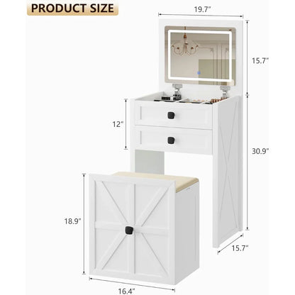 Space Saving LED Vanity Desk
