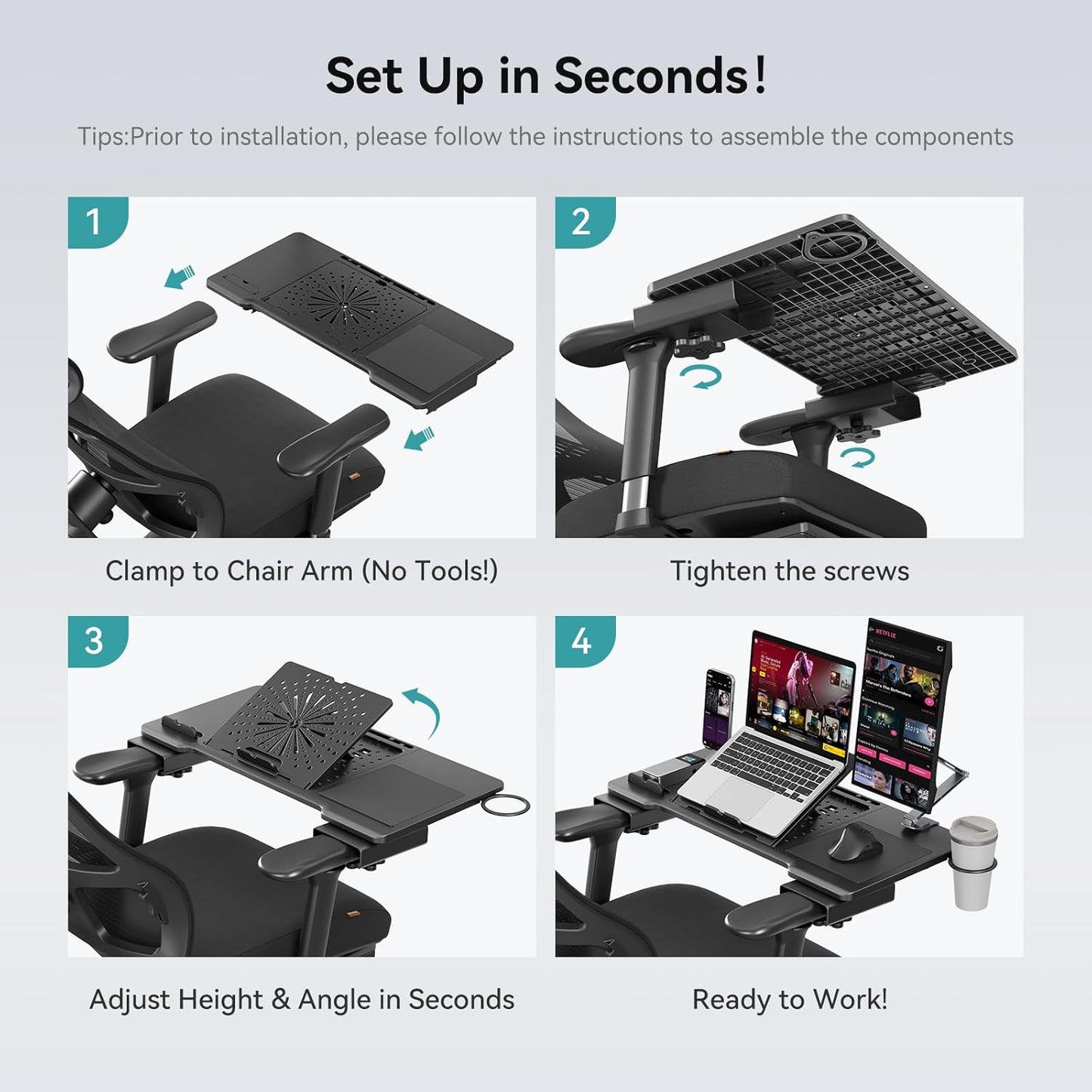 Adjustable Portable Laptop Table