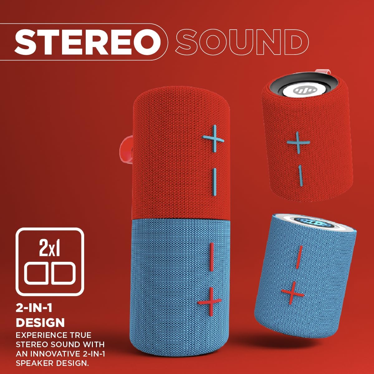 2-in-1 Mini Portable Bluetooth Speaker
