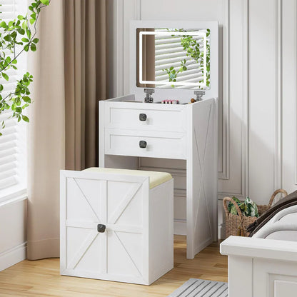 Space Saving LED Vanity Desk