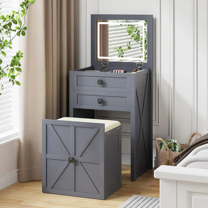 Space Saving LED Vanity Desk